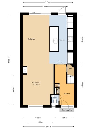 Floorplan - Oude Bocht 18, 3752 DH Bunschoten-Spakenburg